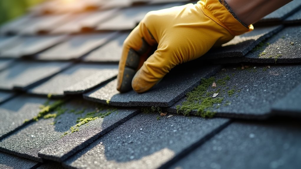 check shingles prior cleaning