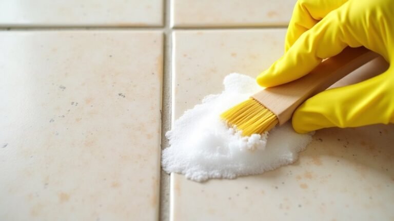 clean grout on tiles