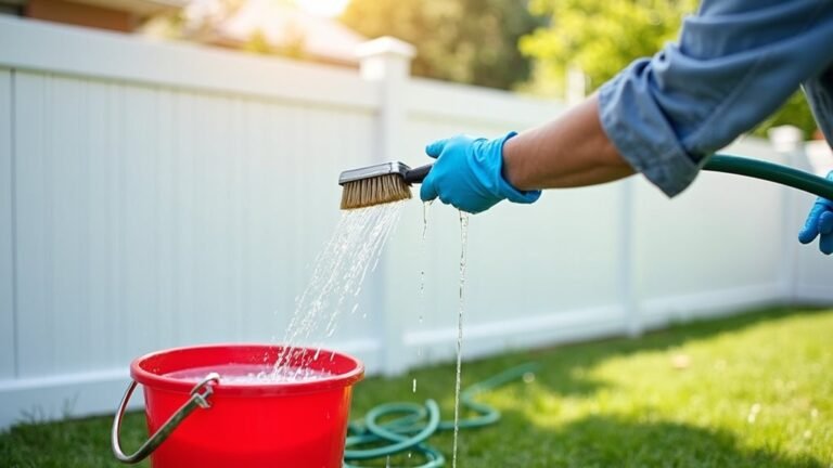 clean white vinyl fencing