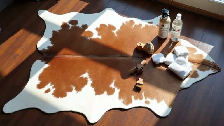 cleaning a cowhide rug