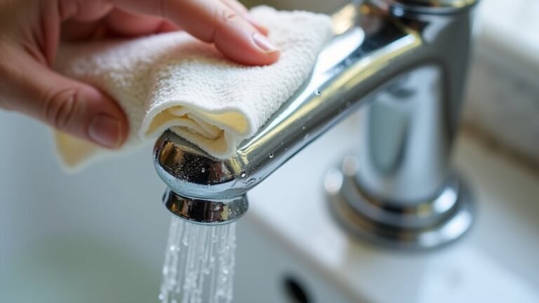 cleaning a faucet head