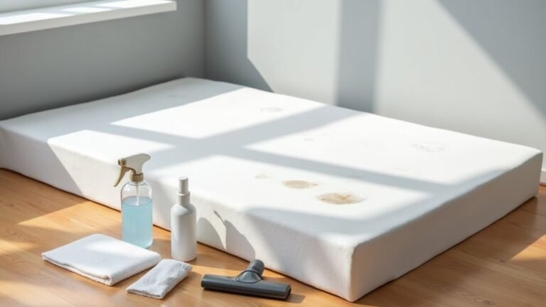 cleaning a foam mattress