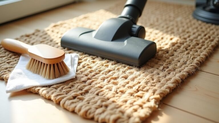 cleaning a jute rug