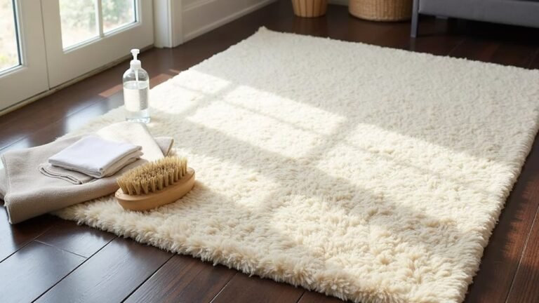 cleaning a wool rug