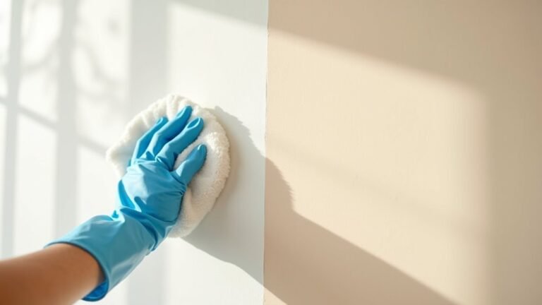 cleaning flat paint walls