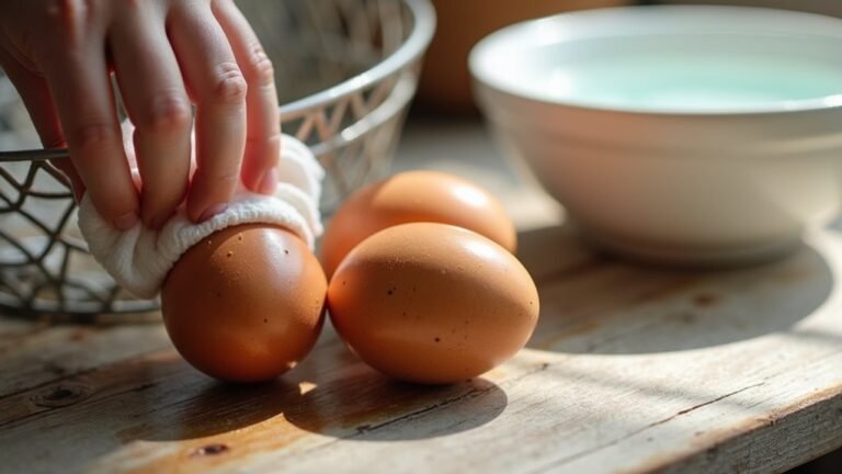 cleaning fresh eggs properly