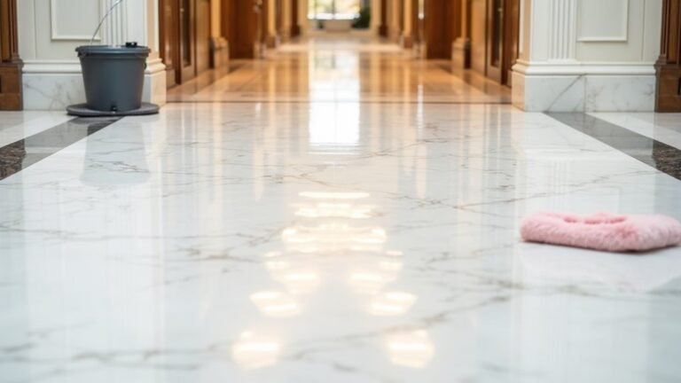 cleaning marble floor surfaces