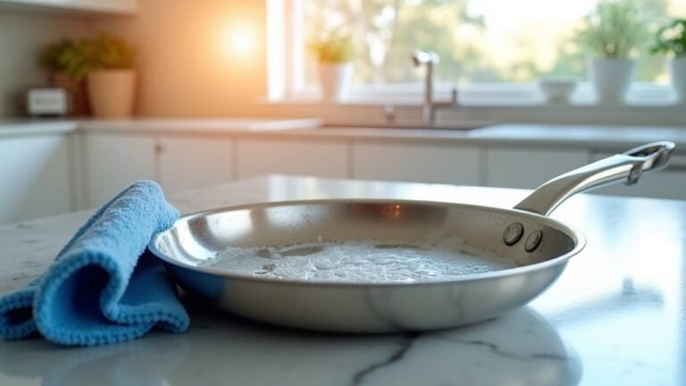 cleaning stainless steel pans