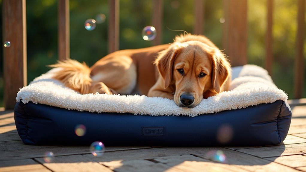 cozy bedding joyful pup