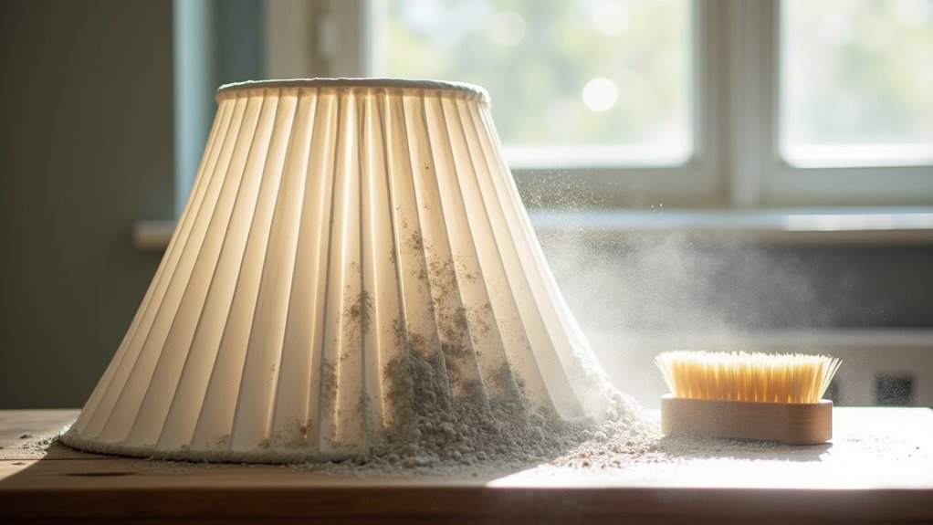 dusty neglected lampshades