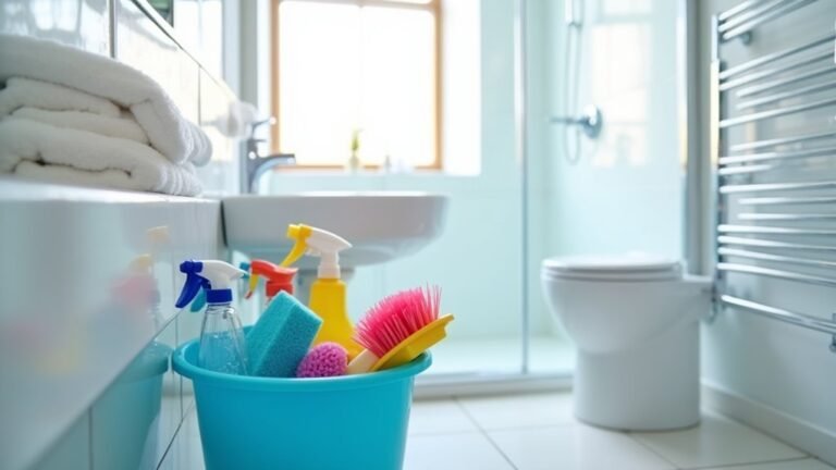 thoroughly scrub bathroom surfaces