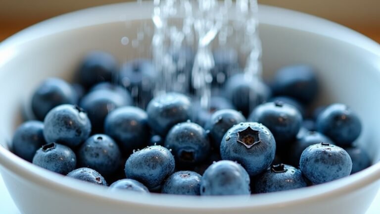 wash and rinse blueberries