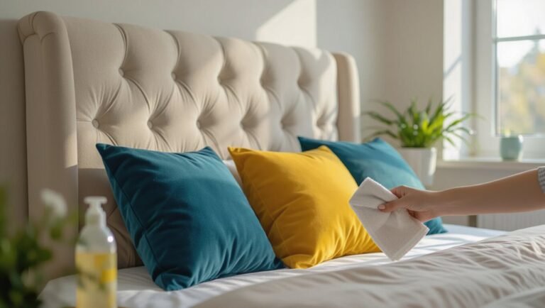 clean a fabric headboard