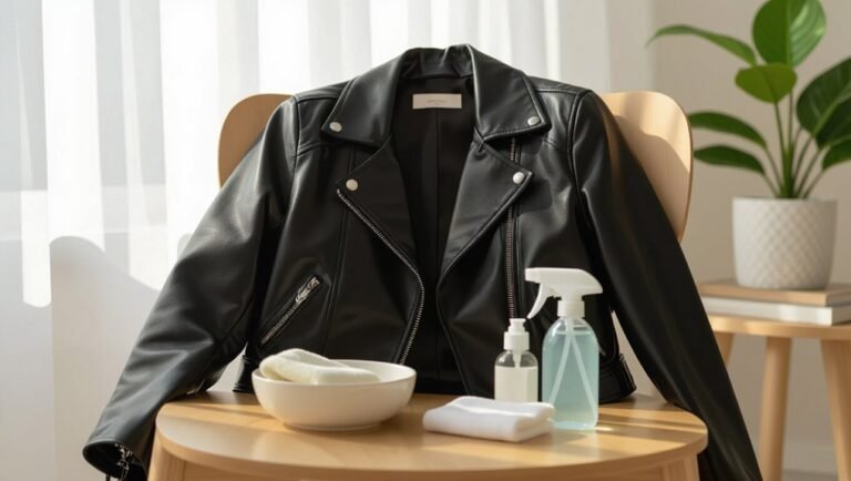 clean faux leather jacket