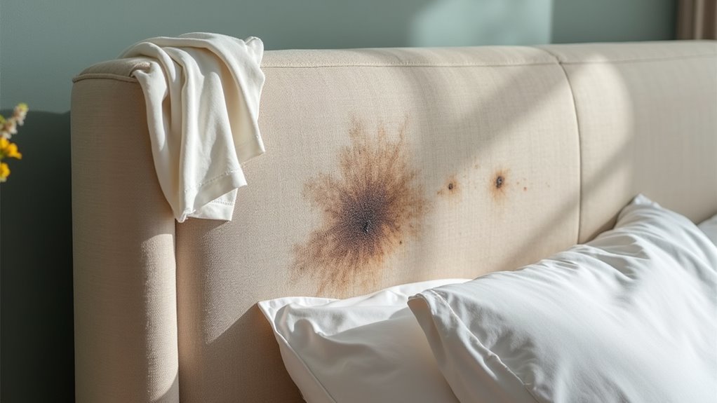 clean stained headboards regularly