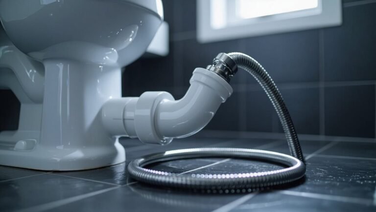 clean toilet drain pipe