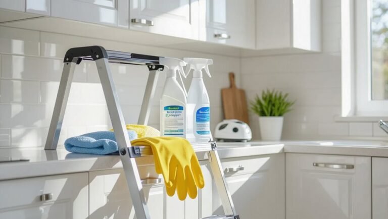 clean top kitchen cabinets