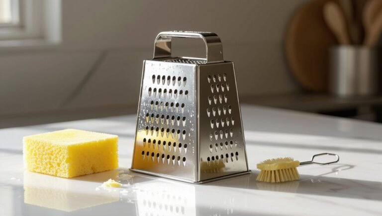 cleaning a cheese grater