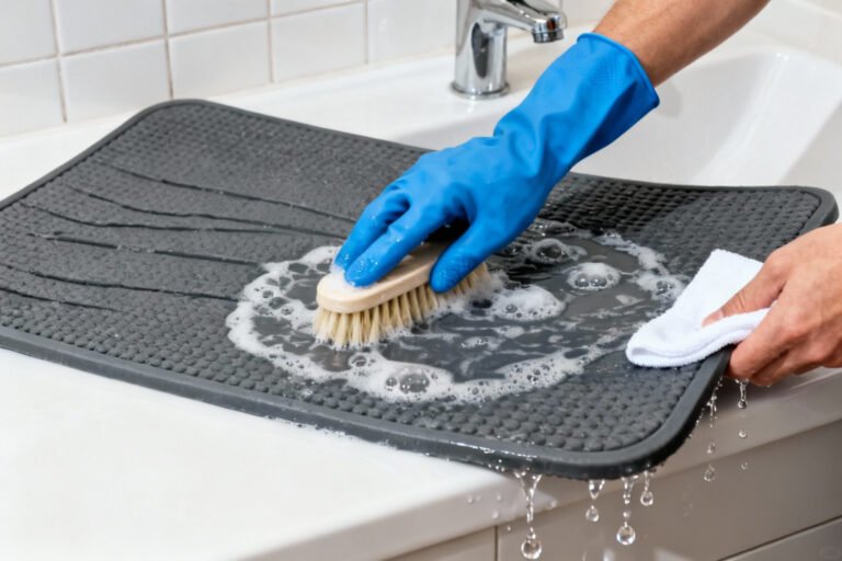 How To Clean a rubber bath mat