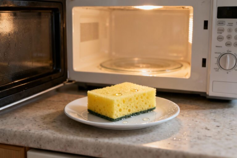 How To Clean a sponge in a microwave