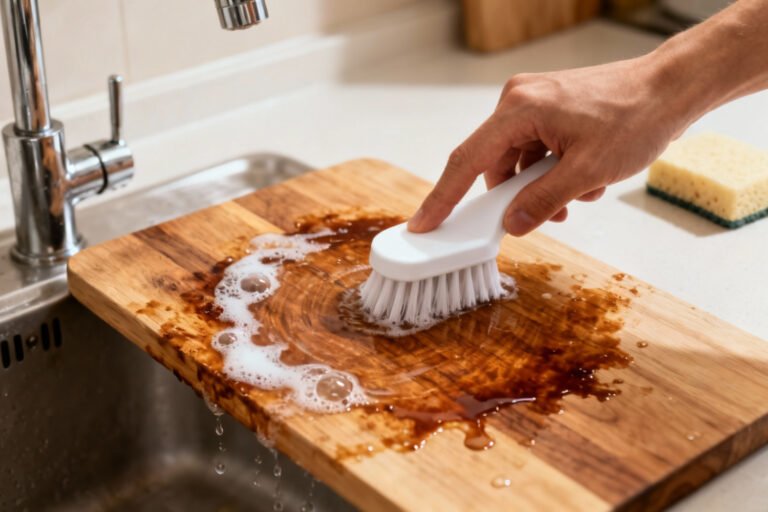 How To Clean a stained cutting board