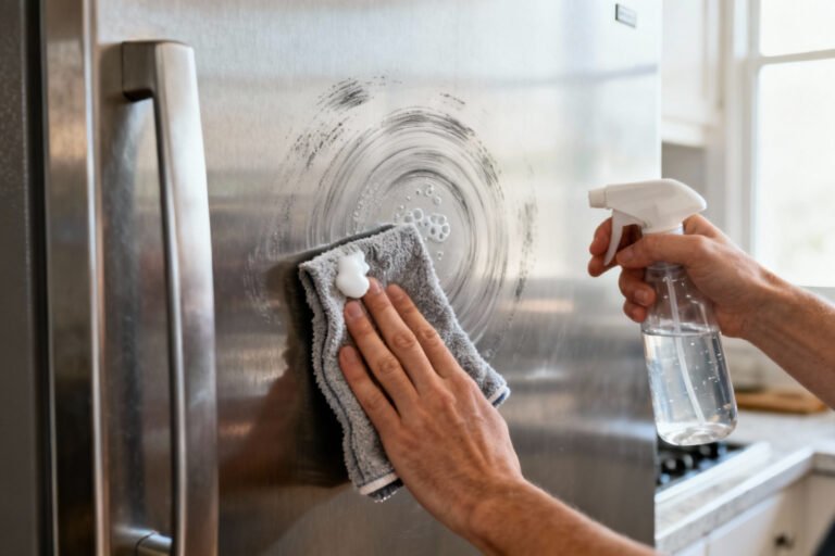 How To Clean a stainless steel refrigerator door