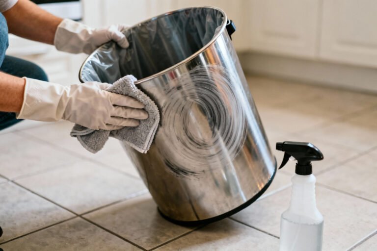 How To Clean a stainless steel trash can