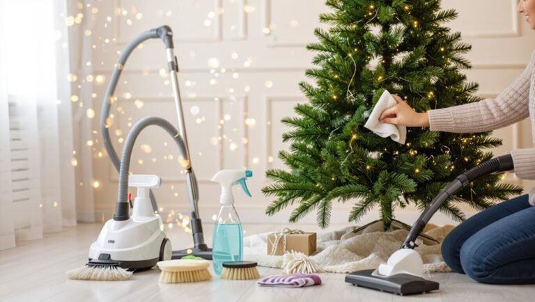 fake christmas tree cleaning