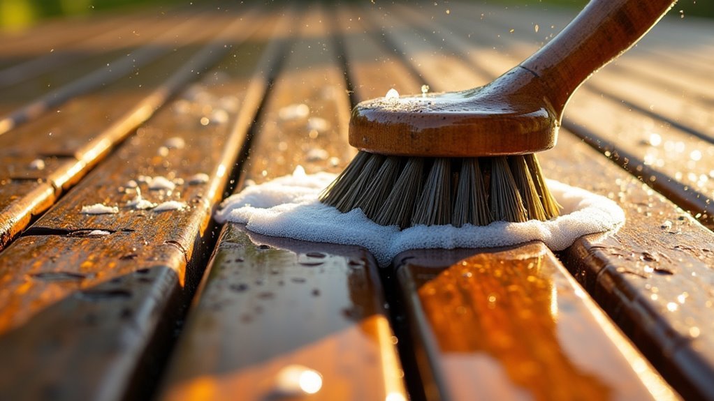 gentle manual deck cleaning