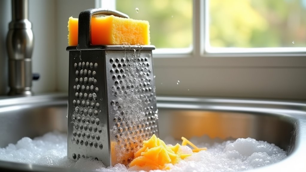 immediate cleaning extends grater