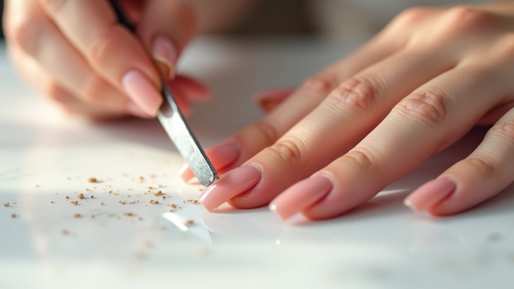 maintain clean fake nails