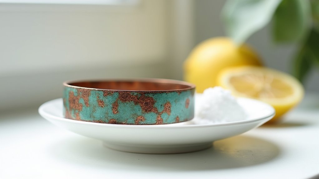 oxidation creates green patina