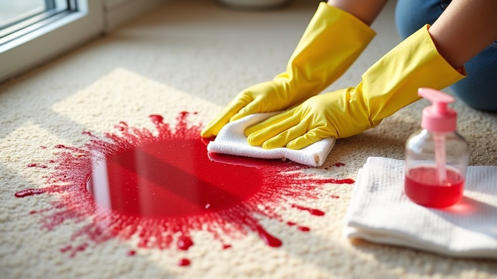 unexpected paint spill cleanup