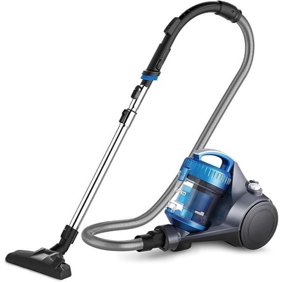 lightweight bagless canister vacuum